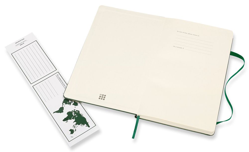 Блокнот Moleskine A5 в клетку зеленый (QP061K15) 4
