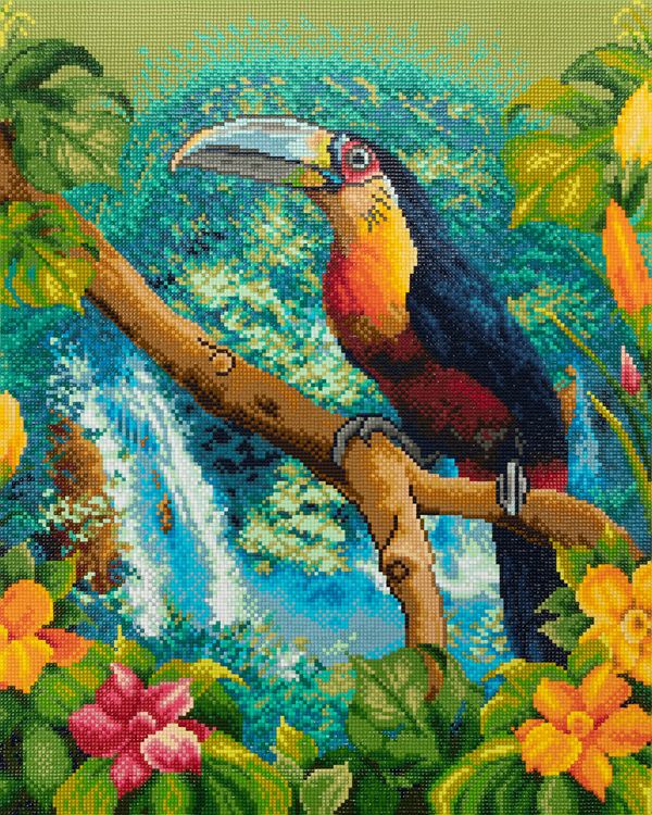 Алмазная (кристальная) мозаика Фрея, У истока Амазонки, 40х50 см