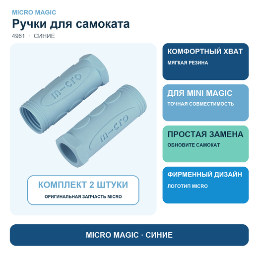 Резиновые ручки синие для Mini Deluxe Magic
