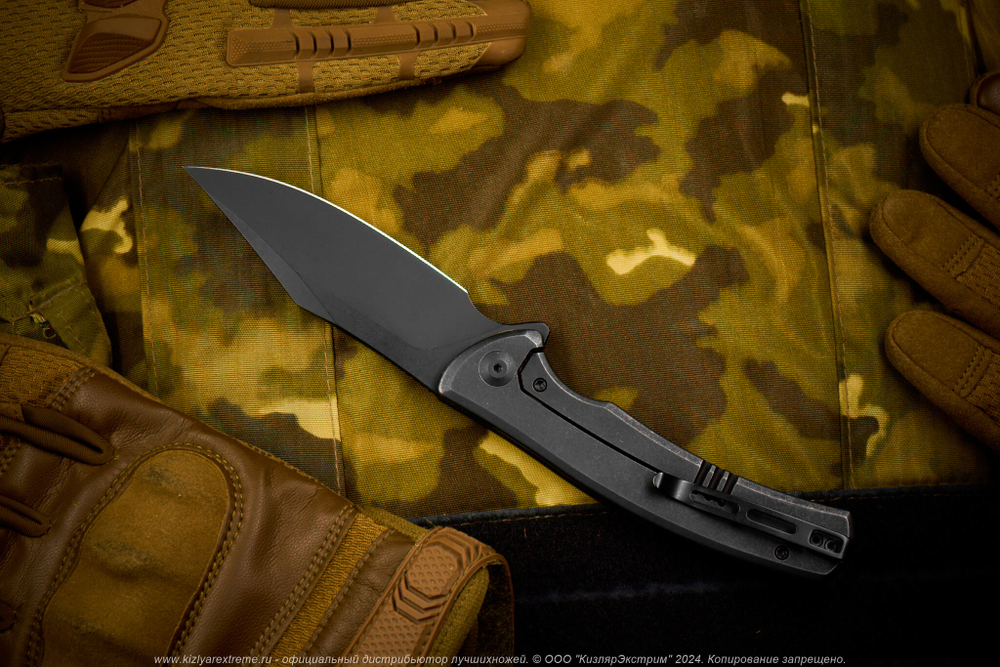 Нож Civivi Sinisys C20039-1 сталь 14C28N Black Stonewashed рукоять Black Coarse G10