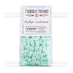 Fabrika Decoru Набор пайеток №240, светло-зелёный цвет, Fabrika Decoru