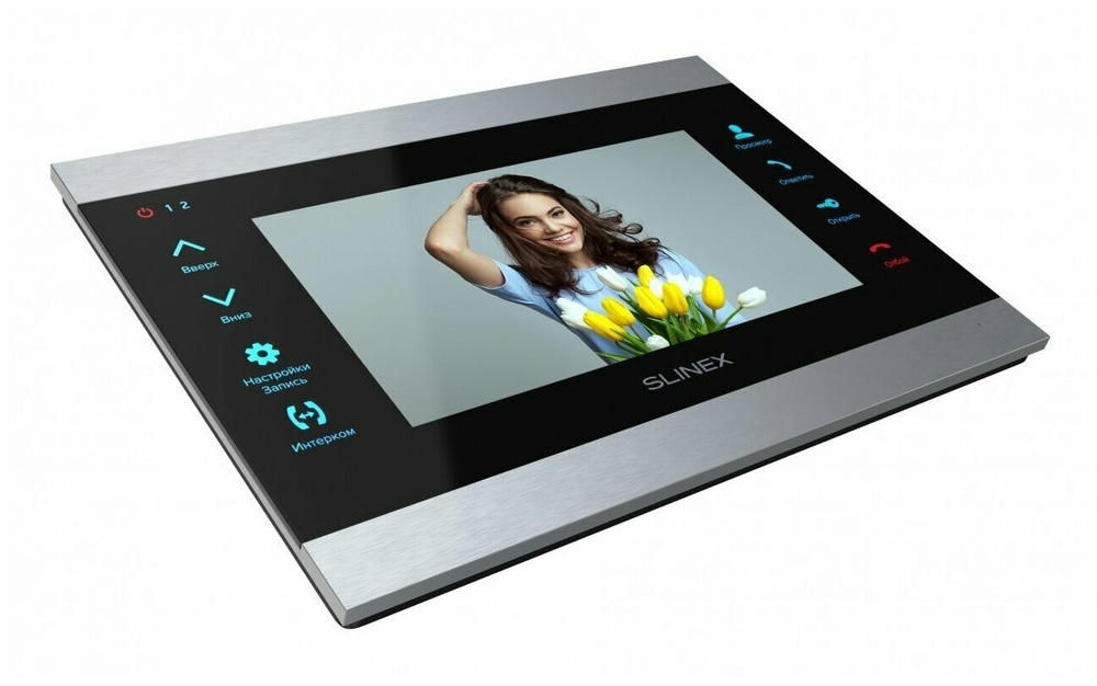 Видеодомофон Slinex SL-07MHD, цветной, сенсорный, с датчиком движения, 7", IP58, черный