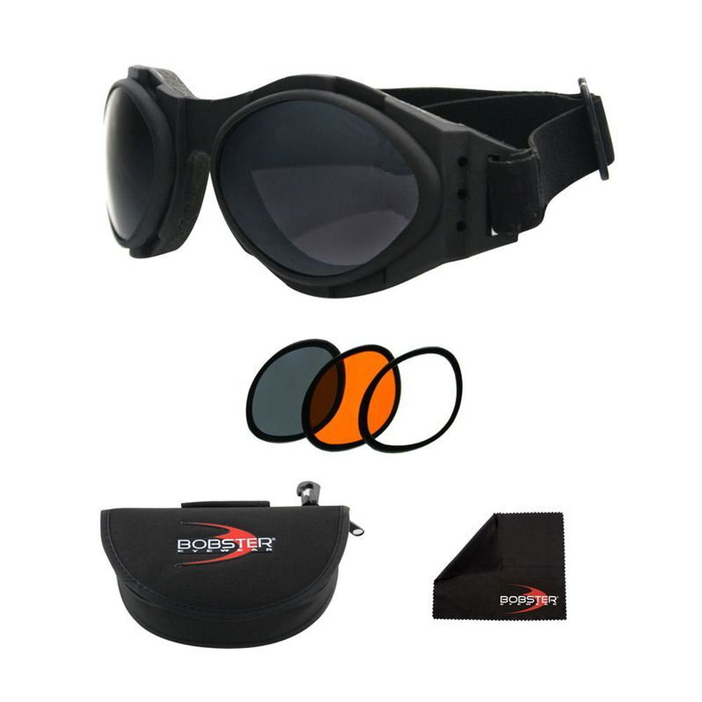 мотоочки BOBSTER Bugeye 2 3 lenses Smoked/Amber/Clear