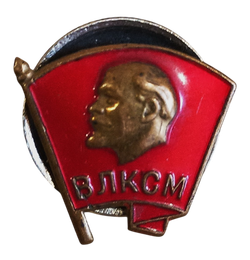 Значок коллекционный, ВЛКСМ. На винте, (армейский)