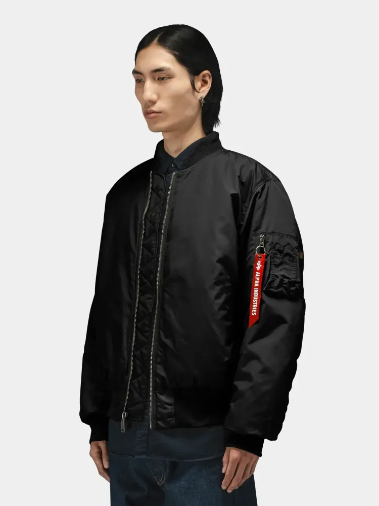 Бомбер Alpha Industries MA-1 Oxford Logo Black