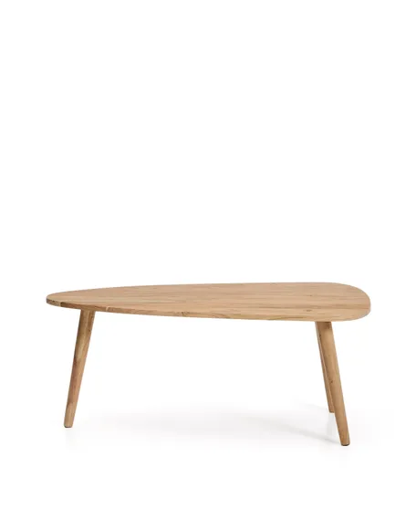 Журнальный столик Duvani из массива акации с выбеленной отделкой Ø110 x 60