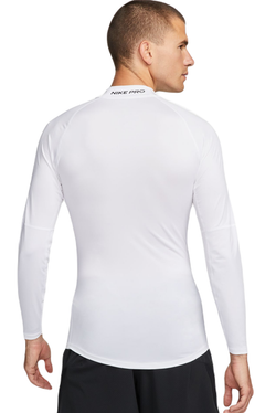Компрессионка  Nike Pro Dri-FIT фитнес Mock-Neck Long-Sleeve - белый