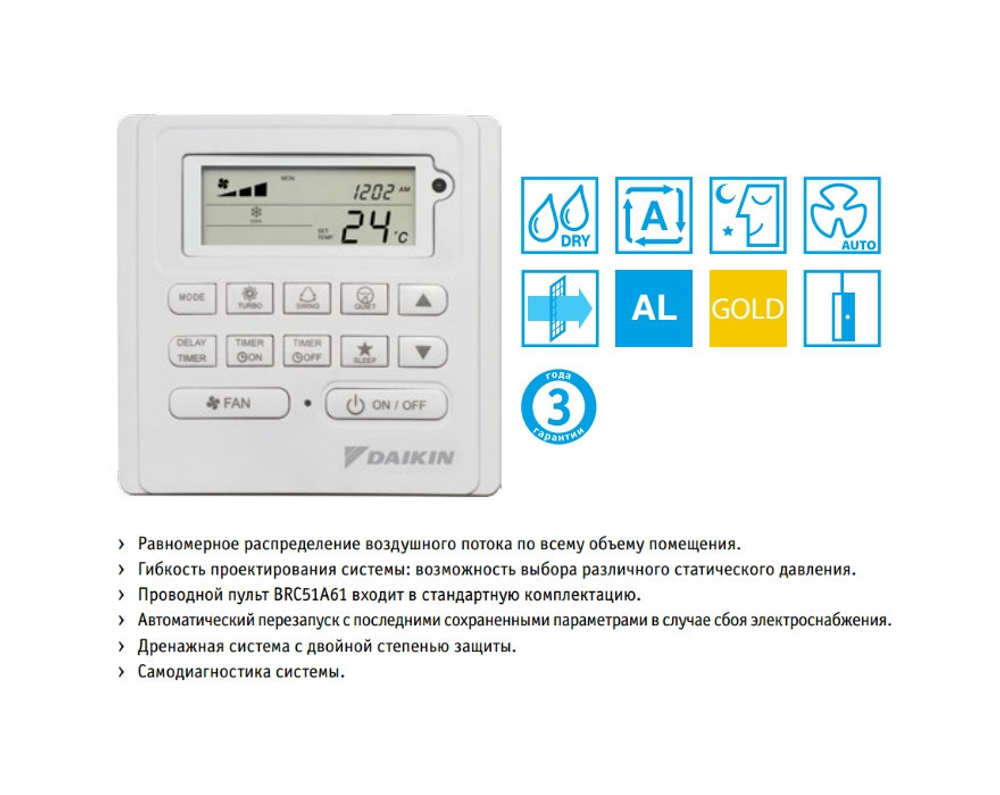 Канальный кондиционер Daikin FDMQN60CXV/RYN60CXV (низконапорный)