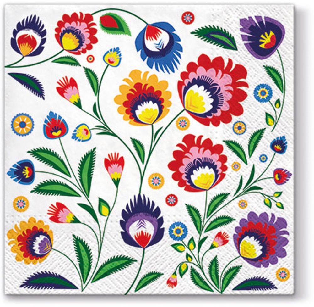 Салфетки 3-слойные для декупажа Sagen Vintage Design Lunch PAW Decor Collection Фольклер