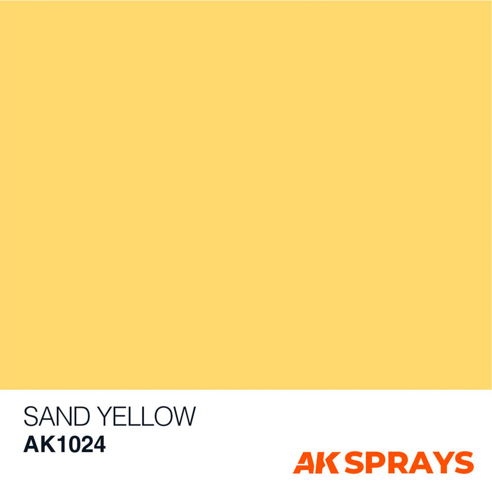Аэрозольная краска AK Interactive Sand Yellow Color Spray, 150мл