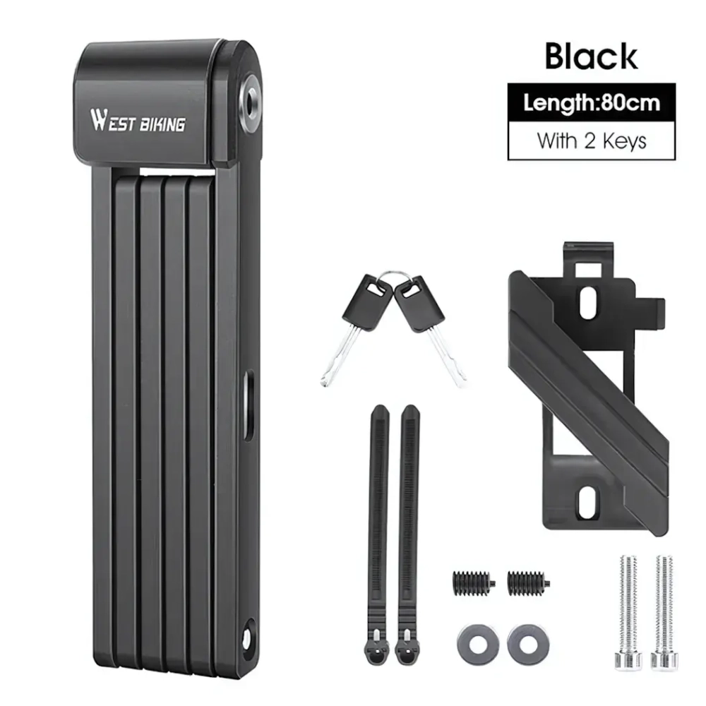 Замок велосипедный West Biking, YP0705080, чёрный