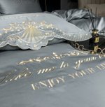 Комплект с изысканной вышивкой «Серебристый рассвет»