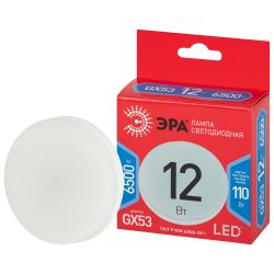 Лампа светодиодная ЭРА RED LINE LED GX-12W-865-GX53 R 12Вт таблетка холодный дневной свет GX53 | Лампы cветодиодные Плоские (GX)