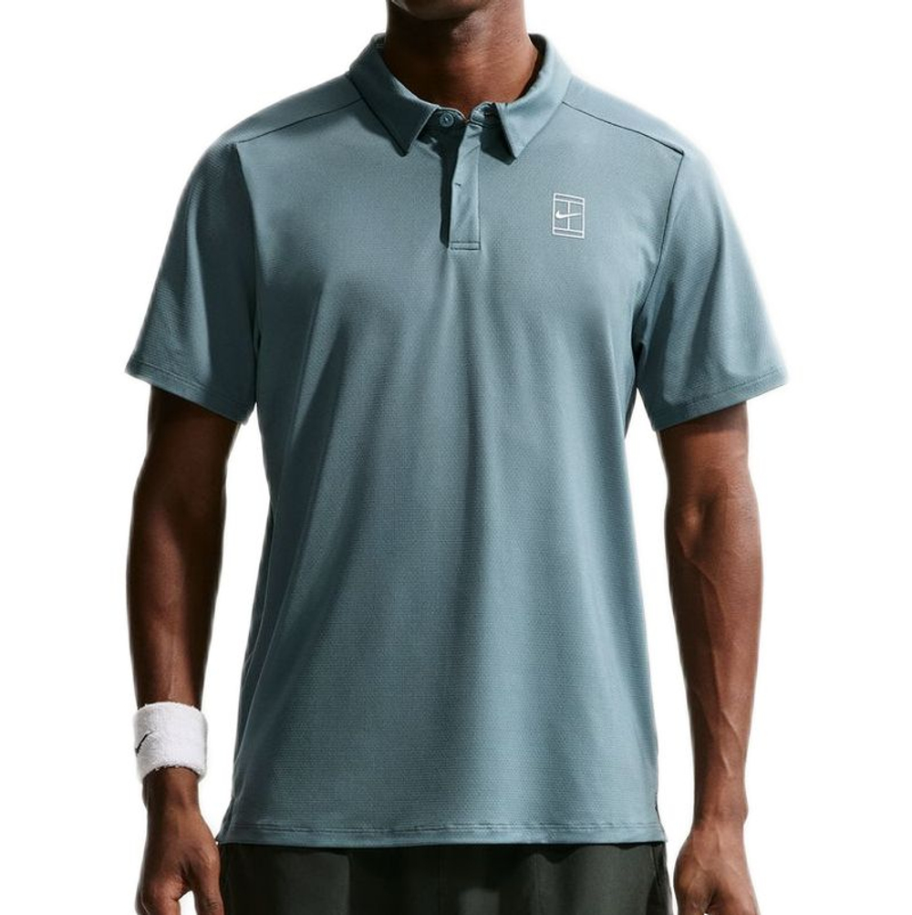 Мужское теннисное поло Nike Court Advantage Dri-Fit Tennis - mineral slate/white