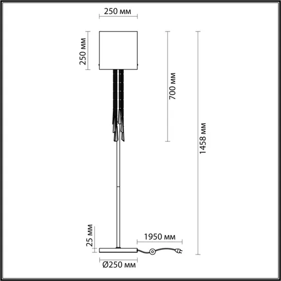 Торшер Nicole 4886/1F Odeon Light