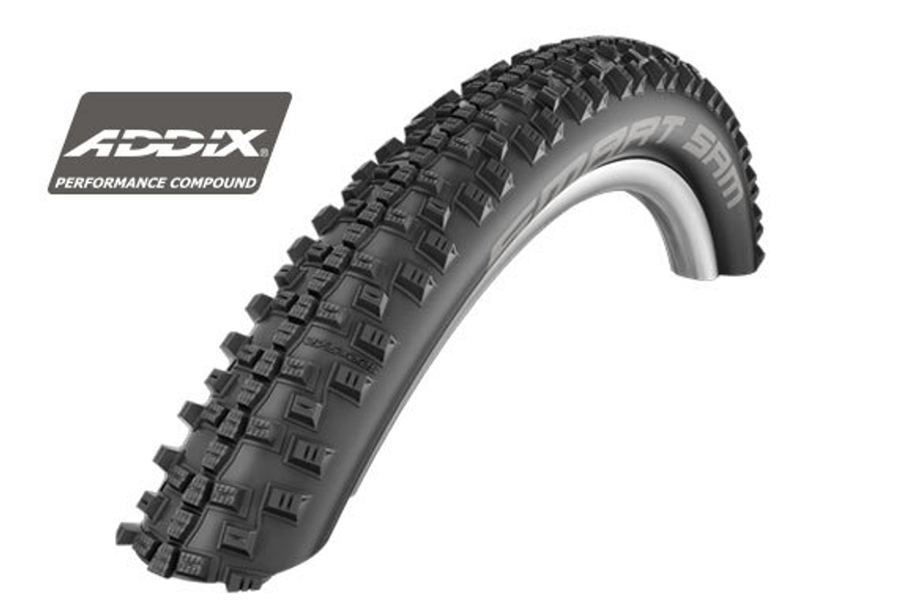 Покрышка. 26x2.10 (54-559) 05-11101179.01 SMART SAM Perf, RaceGuard B/B-SK+RT (светоотр полоса) HS476 Addix 67EPI черная SCHWALBE