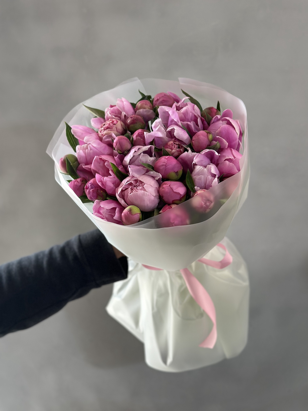 29 розовых пионов