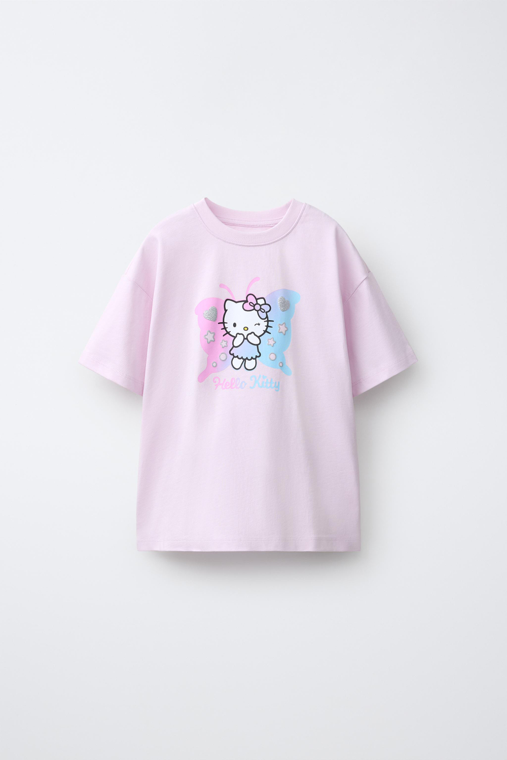 ZARA ФУТБОЛКА HELLO KITTY © SANRIO, РОЗОВЫЙ