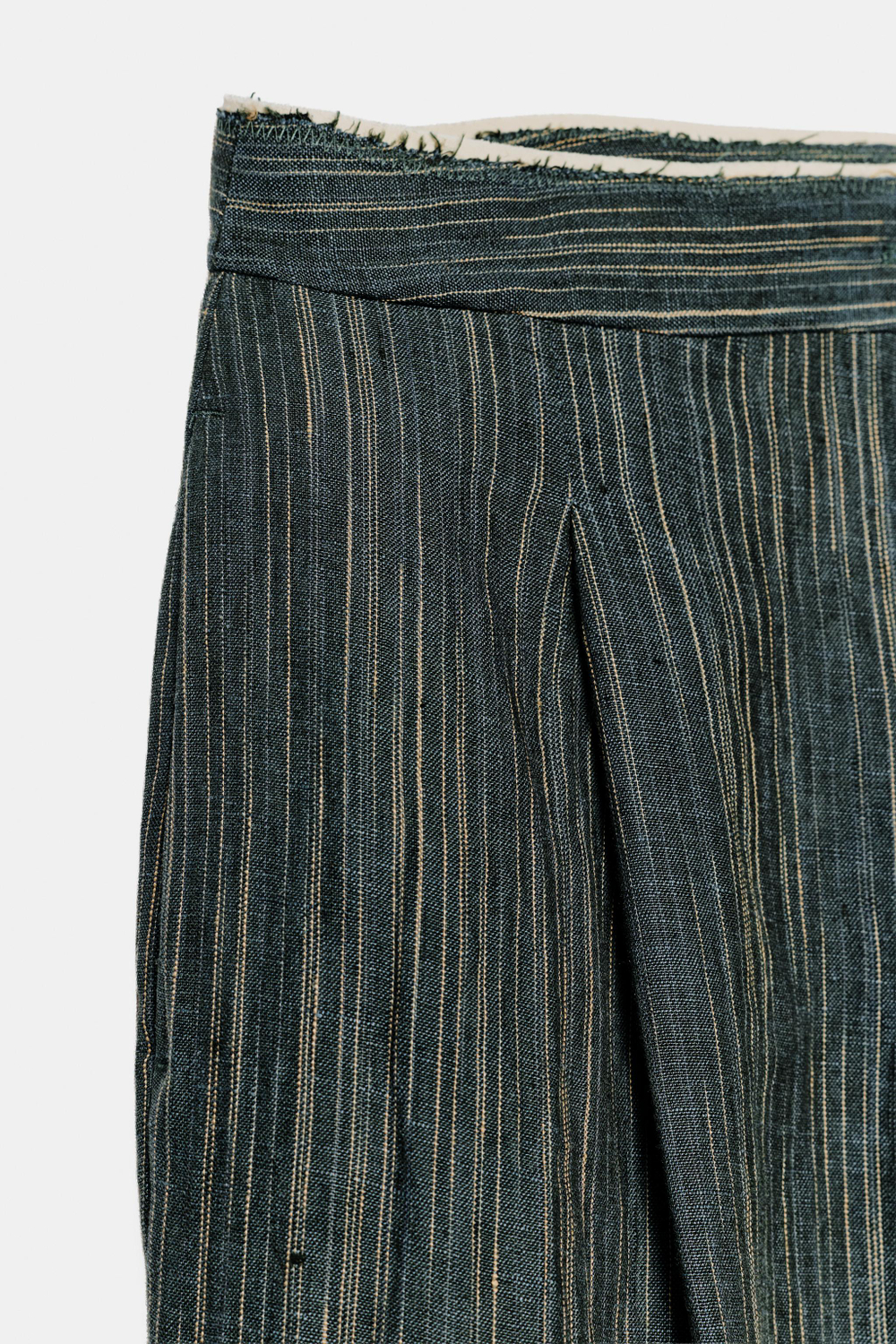 БРЮКИ ИЗ ЛЬНА В ПОЛОСКУ — ZW COLLECTION — ZARA