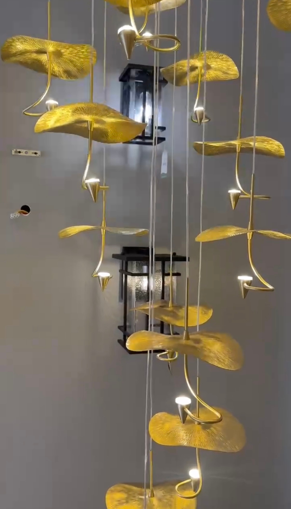 Pendant design lamp Gold Moon by Catellani & Smith (3 lampshade )