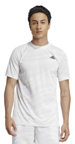 Мужская теннисная футболка Adidas Club Tennis Climacool Graphic - белый