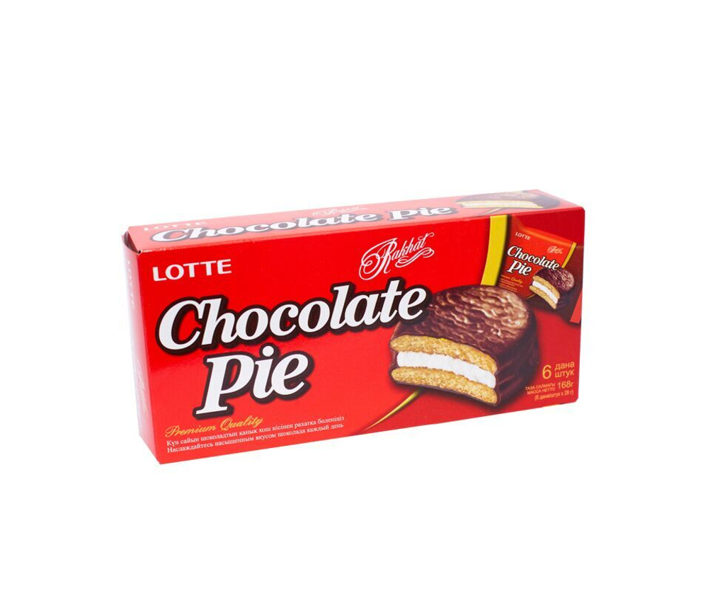 Печенье ЛОТТЕ Чоклэт Пай (LOTTE CHOCOLATE PIE) х/к 168 гр  (28 гр Х6)