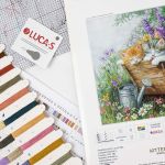 Набор для вышивания нитками Luca-S, Котята спят, 33х30см
