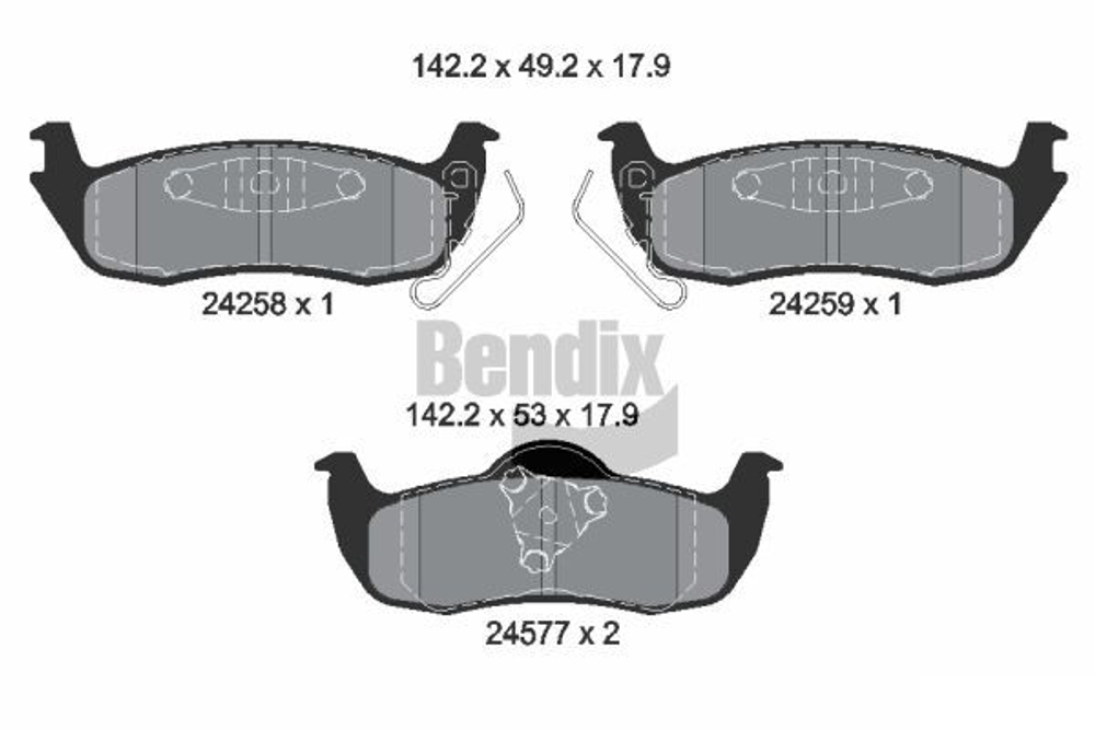 BENDIX Braking - BPD2115-BEN - Brake Pad Set, disc brake