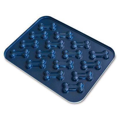 Форма для выпечки 16 кексов 34х25см 3D Nordic Ware лакомства синяя