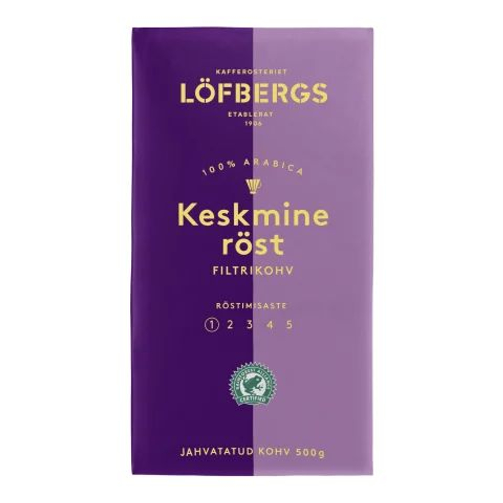Lofbergs Кофе молотый Кeskmine (фильтр-кофе), средняя обжарка 500 г (из Финляндии)