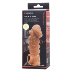 Телесная закрытая насадка 15,6см с шишечками Kokos Cock Sleeve 008 Size M