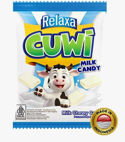 Молочные ириски RELAXA CUWI "Milk chewy candy", 125 г (Капал Апи)