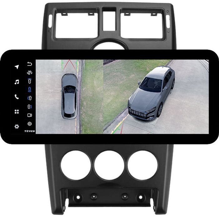 Магнитола для Lada Priora 2007-2013 (рамка черная тип 1) - Teyes LUX ONE 360 монитор 12.3" 2K QLED на Android 10, Быстрая, CarPlay, 4G SIM-слот, 4 камеры в комплекте