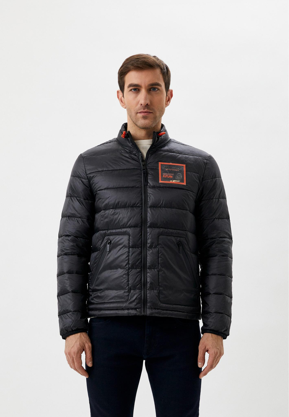 Куртка муж LAGERFELD 524502 черная оранжем