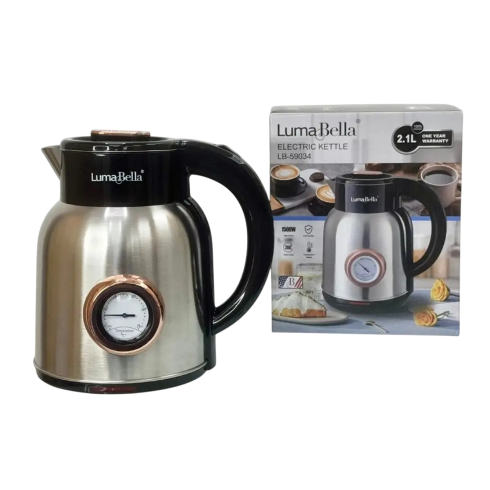 Электрический чайник в ретро-стиле Loma Bella (1500W, 2.1L) со встроенным термометром оптом