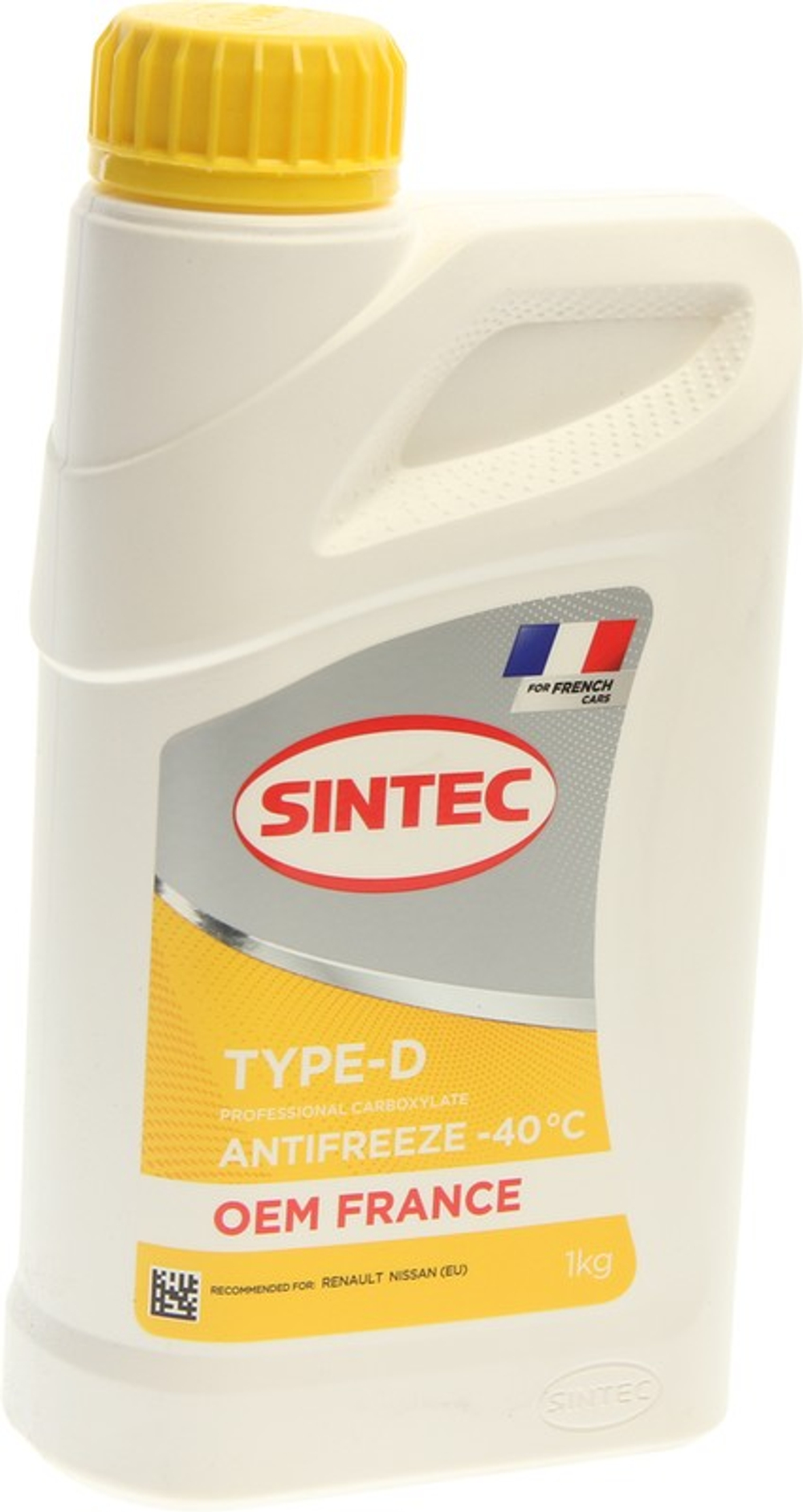 Антифриз Sintec GOLD G12+ готовый -40 желтый 1 кг 6145013