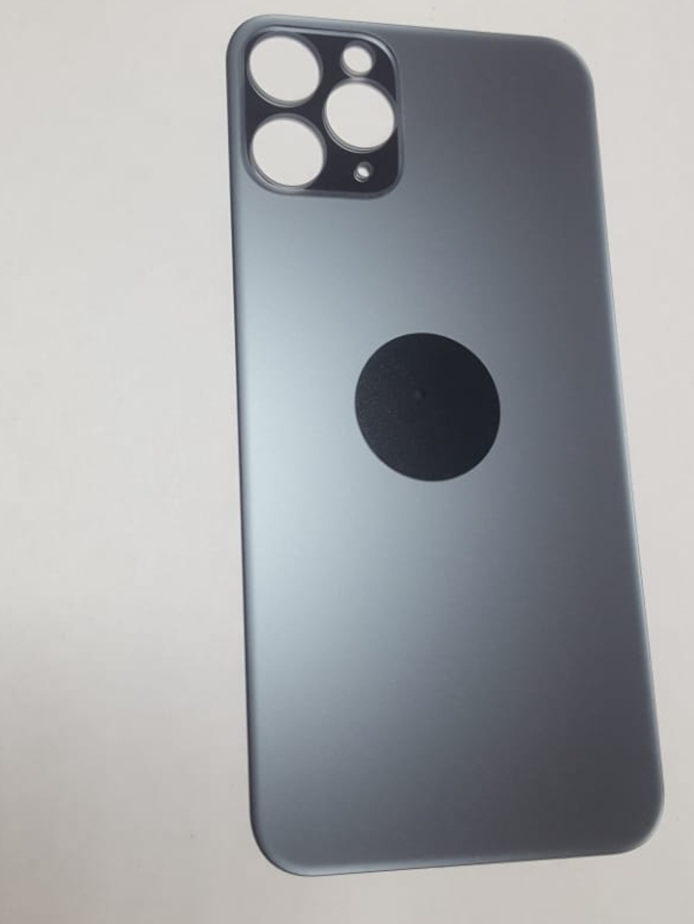 Задняя крышка для iPhone 11 Pro (A2215) Серый (стекло, широкий вырез под камеру, логотип)