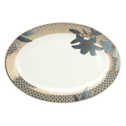 Блюдо овальное 30см Royal Worcester Голубая лилия