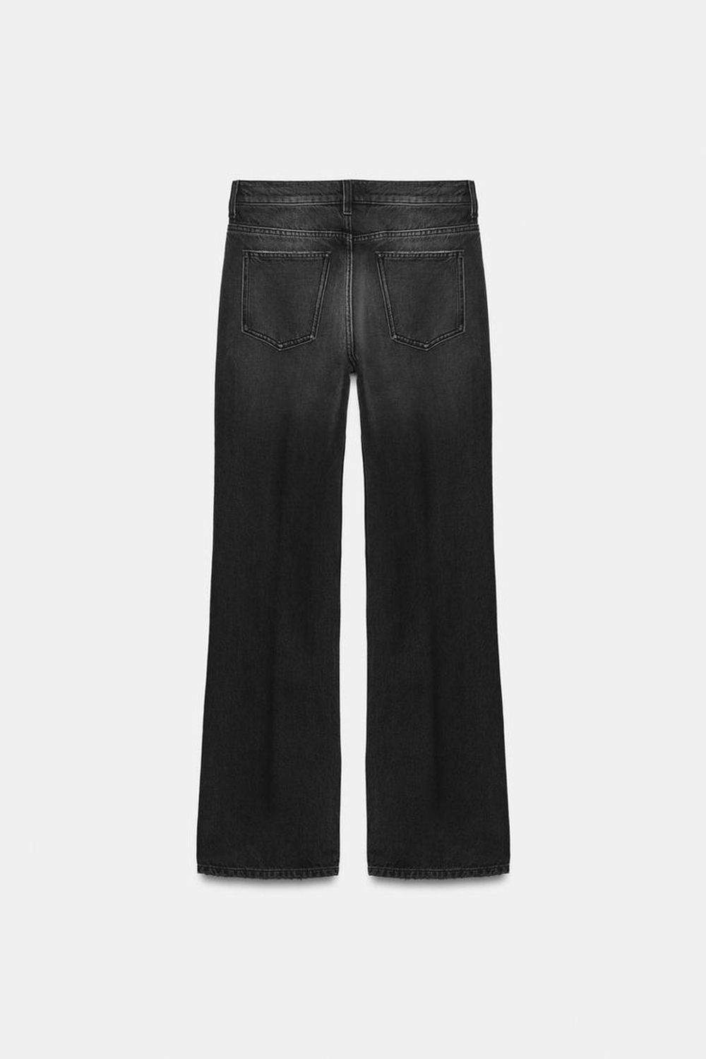ZARA ДЖИНСЫ ИЗ КОЛЛЕКЦИИ ZW РАСКЛЕШЕННЫЕ СО СРЕДНЕЙ ПОСАДКОЙ, ЧЕРНЫЙ