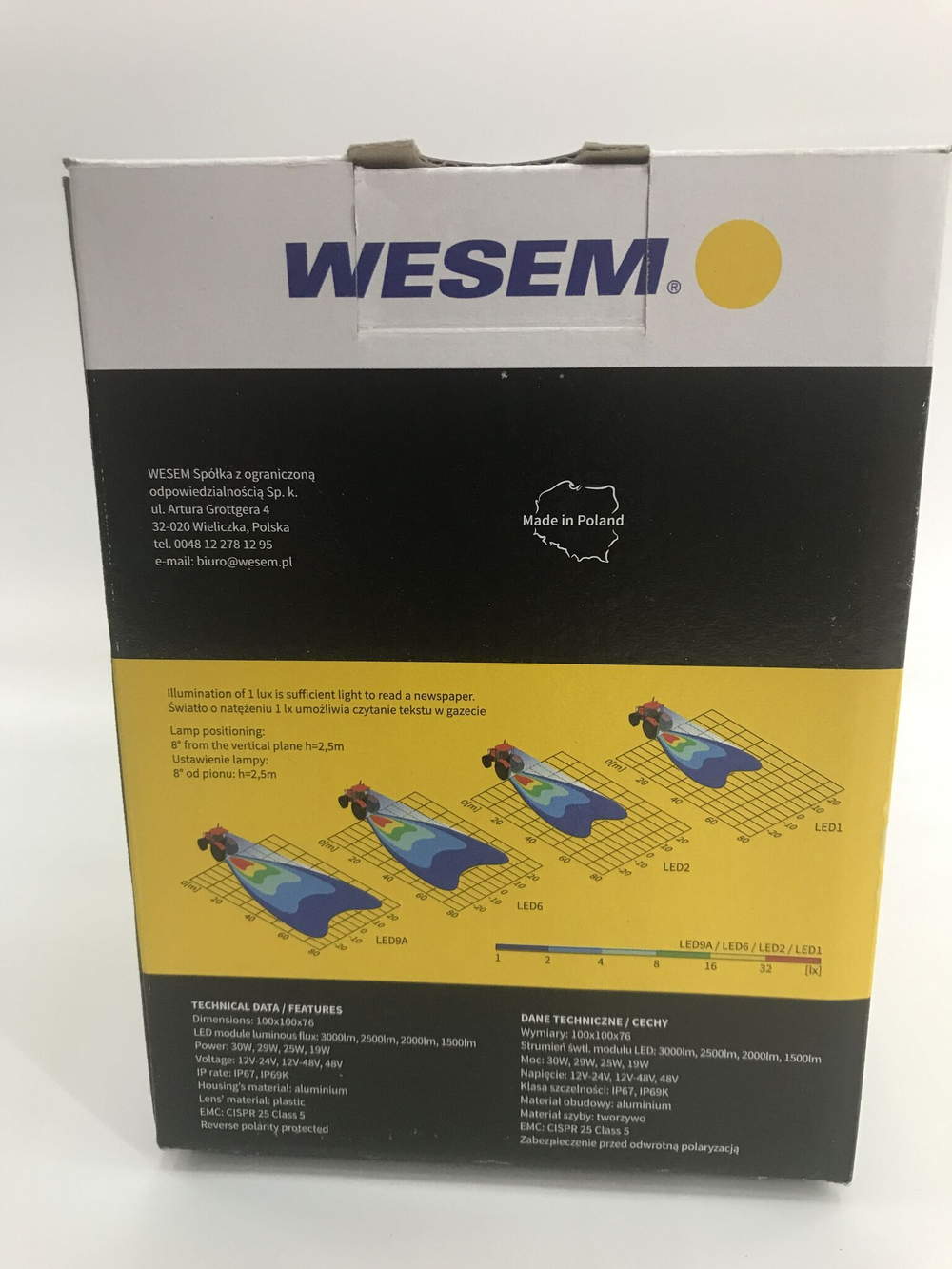 Фара рабочего света Wesem LED1.46800.50
