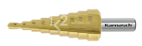 Ступенчатое сверло Ø 4-20 мм, Karnasch, арт. 21.3034