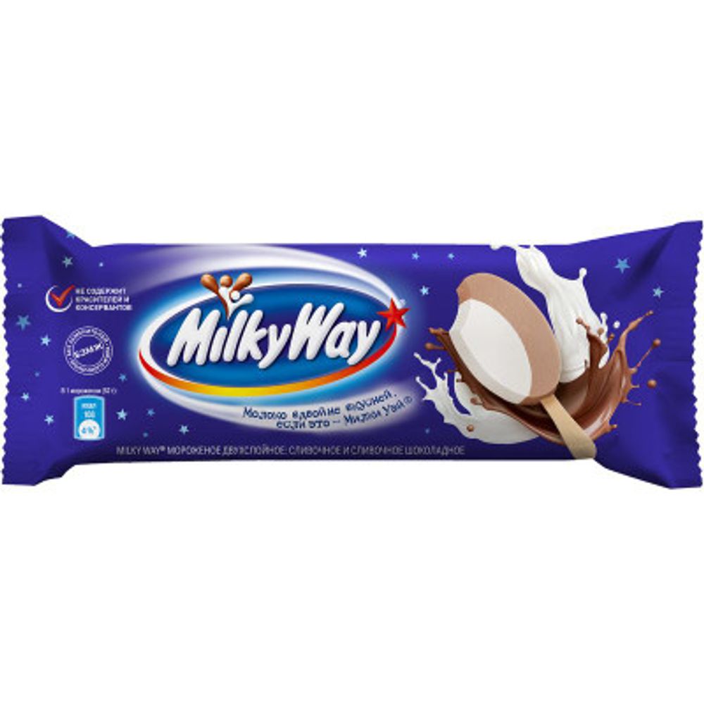 Мороженое эскимо Milky Way двухслойное 52 г