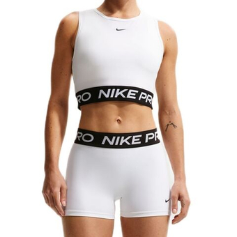 Женский топ теннисный Nike Pro Dri-Fit Cropped Tank - white/black