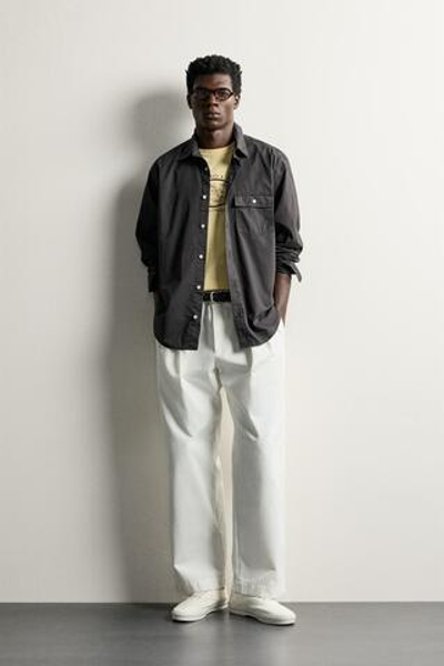 РУБАШКА RELAXED FIT С КАРМАНОМ — ZARA