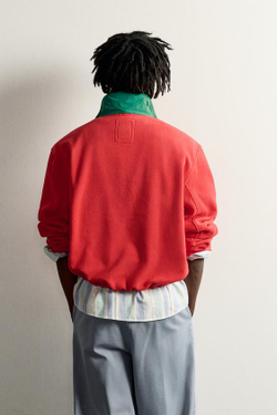 ZARA - FRUIT OF THE LOOM™ ТОЛСТОВКА ИЗ КОНТРАСТНОГО ФЛИСА, КРАСНЫЙ
