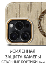 Дизайнерский чехол для IPHONE 15 PRO MAX с поддержкой беспроводной зарядки