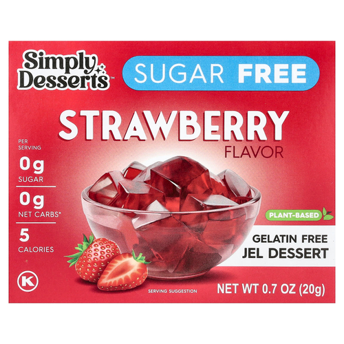 Simply Desserts, Натуральный десерт с джемом, клубника, 20 г (0,7 унции)
