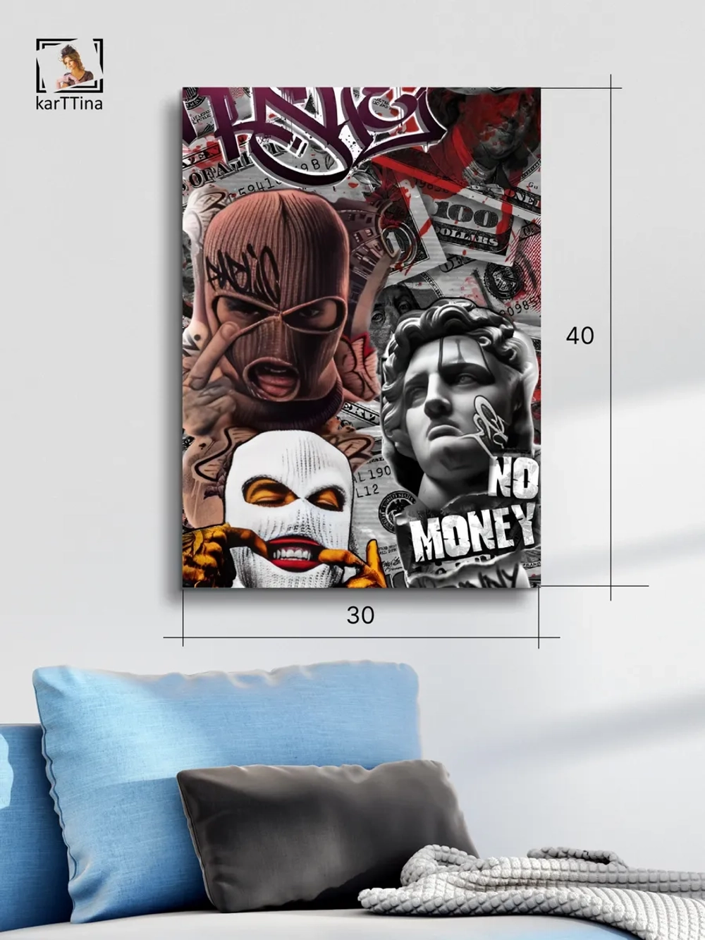 Картина на стену Moneymaker 30х40см 1шт.