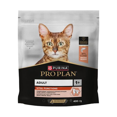 Pro Plan сухой корм для взрослых кошек (лосось) 400 г
