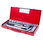 KING TONY (4033MR) Набор торцевых головок с принадлежностями 1/2", 12-гранные, 10-32 мм, 24 предмета